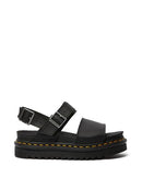 24233001 Dr. Martens Women Voss Ankle Strap Sandal, Black Hydro Leather, Size 7 Like New