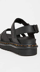 26799001 DR. MARTENS WOMEN'S VOSS II SANDAL BLACK HYDRO LEATHER SIZE 6 Like New