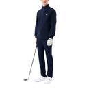 50SMA0181 LACOSTE MEN T-CLIP GOLF LEATHER GOLF SHOES SIZE 10 WHITE/NAVY - Like New