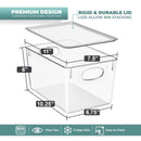 SORBUS 4-PACK LARGE CLEAR PLASTIC STORAGE BINS WITH LIDS FR-BCR4 - CLEAR - Like New