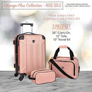 TRAVELERS CLUB CHICAGO HARDSIDE EXPANDABLE SPINNER LUGGAGE - 3 PIECE SET - Like New