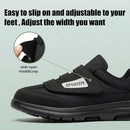 AIPAISTEPS MENS DIABETIC SHOES HOOK&LOOP STRAP WALKING SHOES - SIZE 11XW - BLACK - Like New