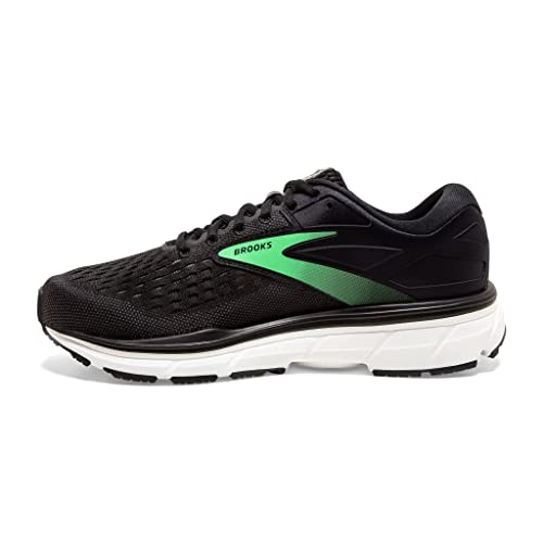 1203122E082 BROOKS WOMEN DYAD 11 RUNNING BLACK/EBONY/GREEN SIZE 10.5 EXTRA WIDE Like New