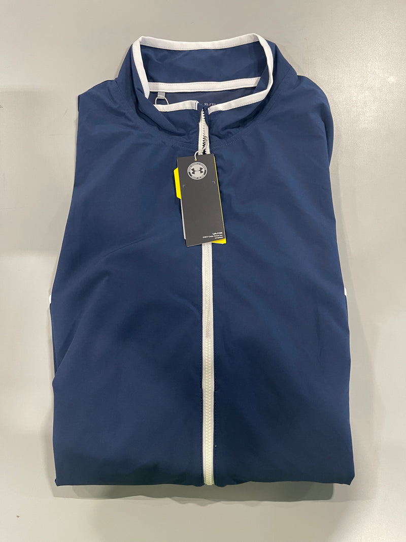 UNDER ARMOUR WATERPROOF SWEATSHIRT - SIZE: MEN XL WOMEN XL - NAVYBLUE/WHITE - Like New