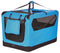 AMAZON BASICS FOLDING PORTABLE SOFT PET DOG CRATE CARRIER KENNEL - BLUE - Like New