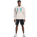 UNDER ARMOUR MEN'S RIVAL FLEECE BIG LOGO HOODIE - MEN S - ONYX WHITE/COSMOS - Brand New