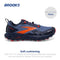 1203911B460 BROOKS WOMEN CASCADIA 17 GTX TRAIL NAVY BITTERSWEET PEACOAT SIZE 9.5 - Like New