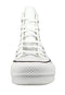 560846C CONVERSE WOMEN CHUCK TAYLOR ALL STAR HIGH-TOP SHOE, SIZE 9.5 WHITE/BLACK Like New