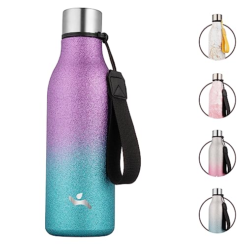 KONOKYO INSULATED WATER BOTTLE, 18OZ - SPARKLING PURPLE/GREEN - Brand New