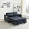 GENERIC 55.5" TWINS PULL OUT SOFA BED BLACK VELVET W1097104078 - BLACK - Like New