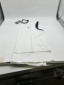 PACIFIC POLO CLUB SLEEVELESS SHIRT WITH BLUE TRIM - SIZE: MEN XL - WHITE - Brand New