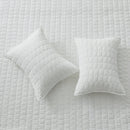 DAWSON COLLECTION DAWSON SEERSUCKER 3 PIECE TEXTURED QUILT SET KING - WHITE - Like New