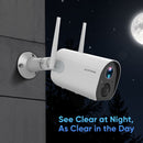 KAMTRON WIRELESS SECURITY CAMERA RECHARGEABLE BATTERY HOME SECURITY - WHITE - Like New