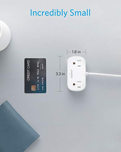 Anker Extension Cord Mini Power Strip with USB Ports 2 Outlets and 2 USB-A Ports - Like New