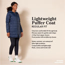 AMAZON ESSENTIALS WOMEN'S REGULAR-FIT LIGHTWEIGHT WATER-RESISTANT PUFFER COAT - Brand New