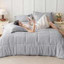 CYMULA COOLING COMFORTER QUEEN SIZE - LIGHT GRAY - Like New