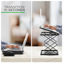 UNCAGED ERGONOMICS CD4 ADJUSTABLE STANDING DESK CONVERTER FOR LAPTOPS - BLACK - Like New