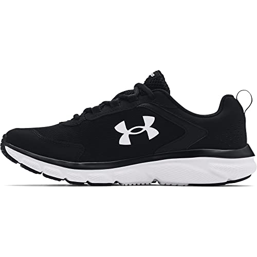 3024590 Under Armour Mens Charged Assert 9 Running Shoe Black/White Size 8 Like New