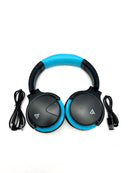 commalta E7 ANC Bluetooth Over-Ear Headphones W/ Mic - Light Blue Like New