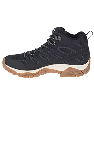 MERRELL MEN'S MOAB 2 MID GTX HIKING BOOT, SIZE 10.5, BLACK/GUM - Like New