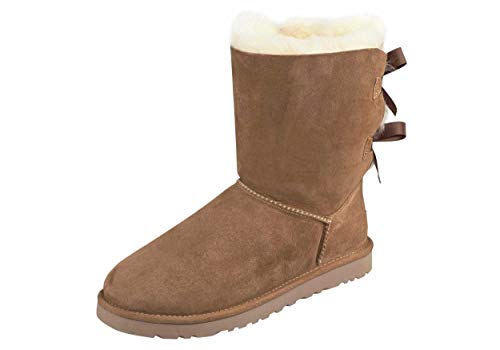 1016225 UGG WOMEN'S BAILEY BOW II BOOTS SIZE 9 - CHESTNUT Like New