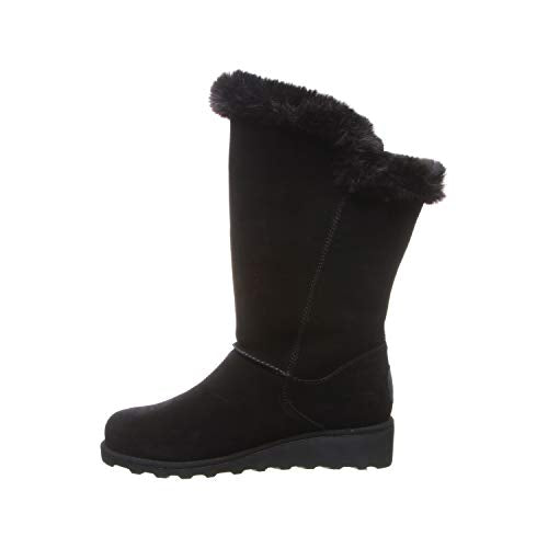 2305W BEARPAW WOMEN'S GENEVIEVE | CLASSIC SUEDE | SIZE 7, BLACK Like New