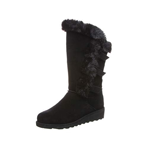 2305W BEARPAW WOMEN'S GENEVIEVE | CLASSIC SUEDE | SIZE 7, BLACK Like New