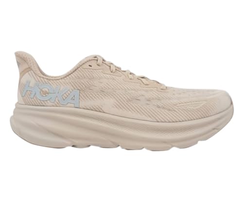 1127896 HOKA ONE ONE Clifton 9 Womens Shoes Shifting Sand/Eggnog Size 8 - Like New
