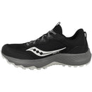 SAUCONY MENS AURA TRAINERS IN BLACK MESH - SIZE 10.5 - BLACK/GRAVEL Like New