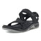 ECCO UNISEX YUCATAN COAST SANDAL SIZE 10-10.5, BLACK NUBUCK Like New