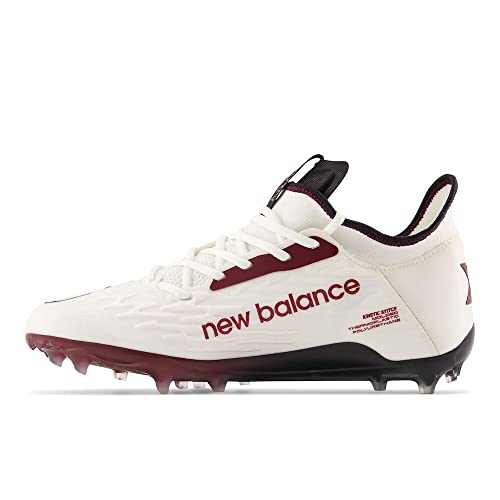 New Balance BurnX3 Men's Lacrosse Shoes, WHITE/CRIMSON/BLACK - - Scratch & Dent