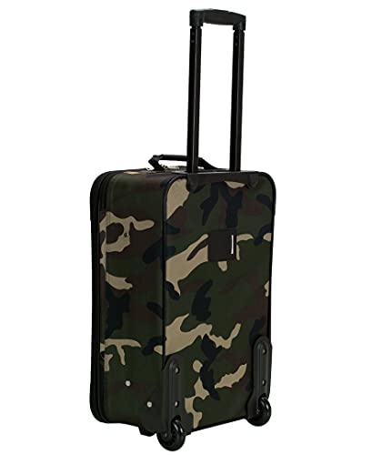 Rockland Journey Softside Upright Luggage Set, Expandable, Camouflage, 4-Piece Like New