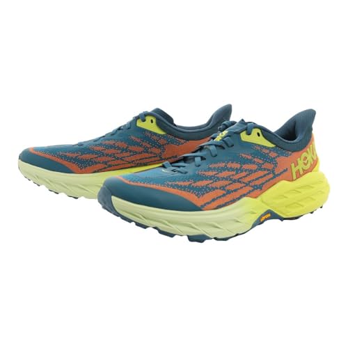 1123159 HOKA SPEEDGOAT 5 MEN TRAIL RUN BLUE CORAL/EVENING PRIMROSE SIZE 10 Like New