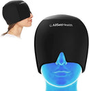 AllSett Health Migraine Relief Cap Ice Head Wrap Headache, ASH0879147 - Black - Like New