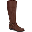 KENNETH COLE WOMENS THERMOPLASTIC SOLE GOLD HEEL RIDING BOOT SIZE 9 BROWN Like New