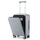 Hanke 20" Carry On Luggage Front Pocket Aluminum Frame Hard Shell - Gray Like New