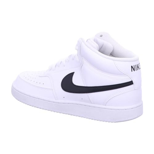 DN3577101 NIKE MEN'S COURT VISION MID SNEAKERS White Black White SIZE 11 - Like New
