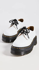 26492100 DR. MARTENS 1461 QUAD II PLATFORM WHITE POLISHED SMOOTH SIZE 6M/7W Like New