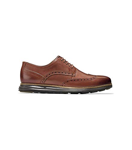 COLE HAAN ORIGINAL GRAND WINGTIP OXFORD, MEN SIZE 10.5, WOODBURY/JAVA Like New