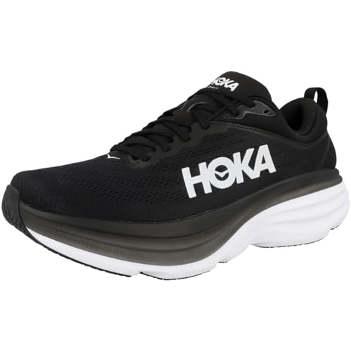 1123202 Hoka Men's Bondi 8 Sneaker Black/White Size 12.5 Like New