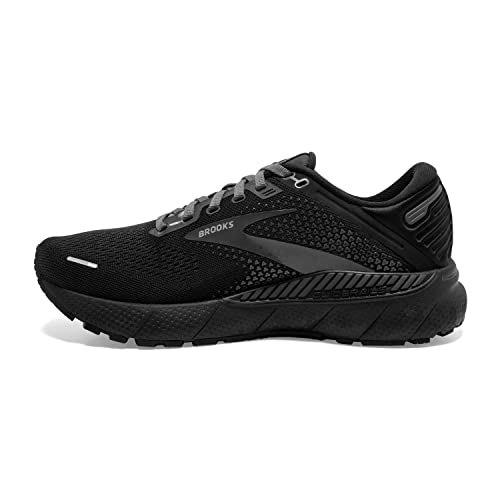 BROOKS WOMEN ADRENALINE GTS 22 SUPPORTIVE RUNNING SHOE BLACK/BLACK/EBONY SIZE 5 - Like New