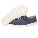 HEY DUDE WENDY SLIP-ON WOMEN'S 8 SHOE, CHAMBRAY NAVY WHITE (MUSHROOM), SIZE 8 - Brand New