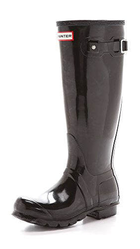 WFT1000RGL Hunter Women's Original Tall Gloss Rain Boot, Black, Size 7 - Like New