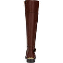 KENNETH COLE WOMENS THERMOPLASTIC SOLE GOLD HEEL RIDING BOOT SIZE 9 BROWN Like New