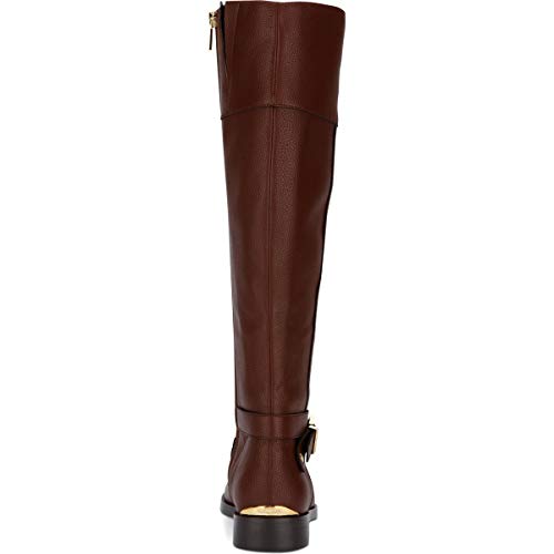 KENNETH COLE WOMENS THERMOPLASTIC SOLE GOLD HEEL RIDING BOOT SIZE 9 BROWN Like New