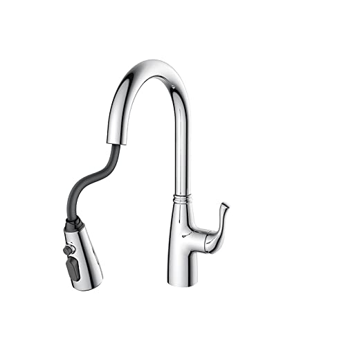 AMAZON BASICS PULL-DOWN KITCHEN FAUCET A40210 1 PACK - CHROME Like New