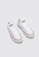 CONVERSE CHUCK TAYLOR LOW CANVAS SNEAKERS - SIZE: MEN 5.5 WOMEN 7.5 - WHITE - Like New