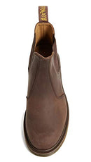 DR. MARTENS UNISEX 2976 CHELSEA BOOT DARK BROWN/CRAZY HORSE SIZE 8M/9W - Like New