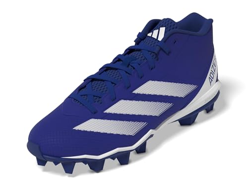 IF5105 adidas Men Adizero Impact.2 Football Sneaker, Blue/White/Blue, Size 8.5 Like New