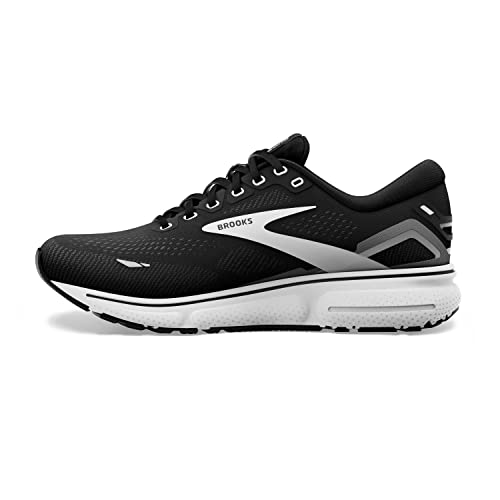 BROOKS WOMEN GHOST 15 NEUTRAL RUNNING SHOE BLACK/BLACKENED PEARL/WHITE SIZE 6.5 - Like New